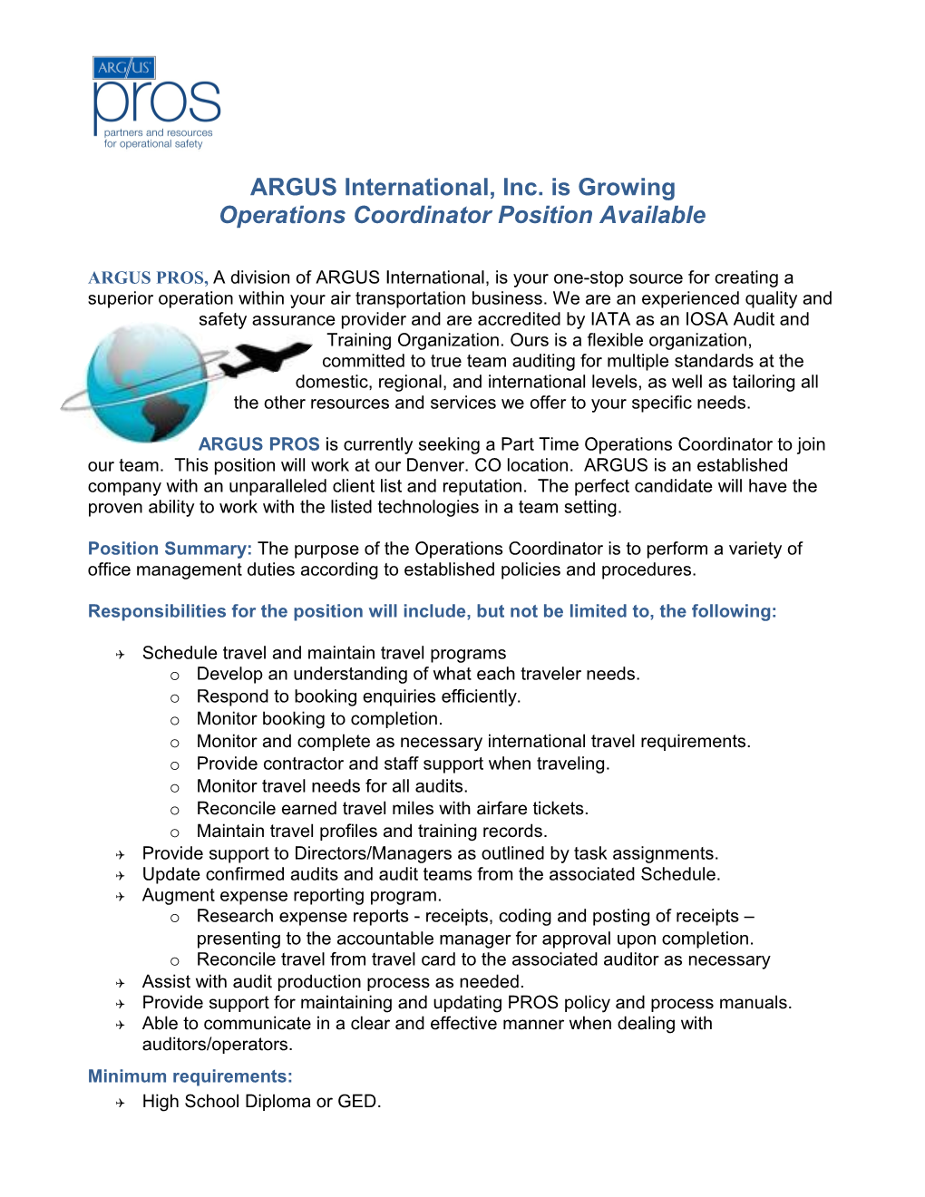 ARGUS International, Inc.Is Growing