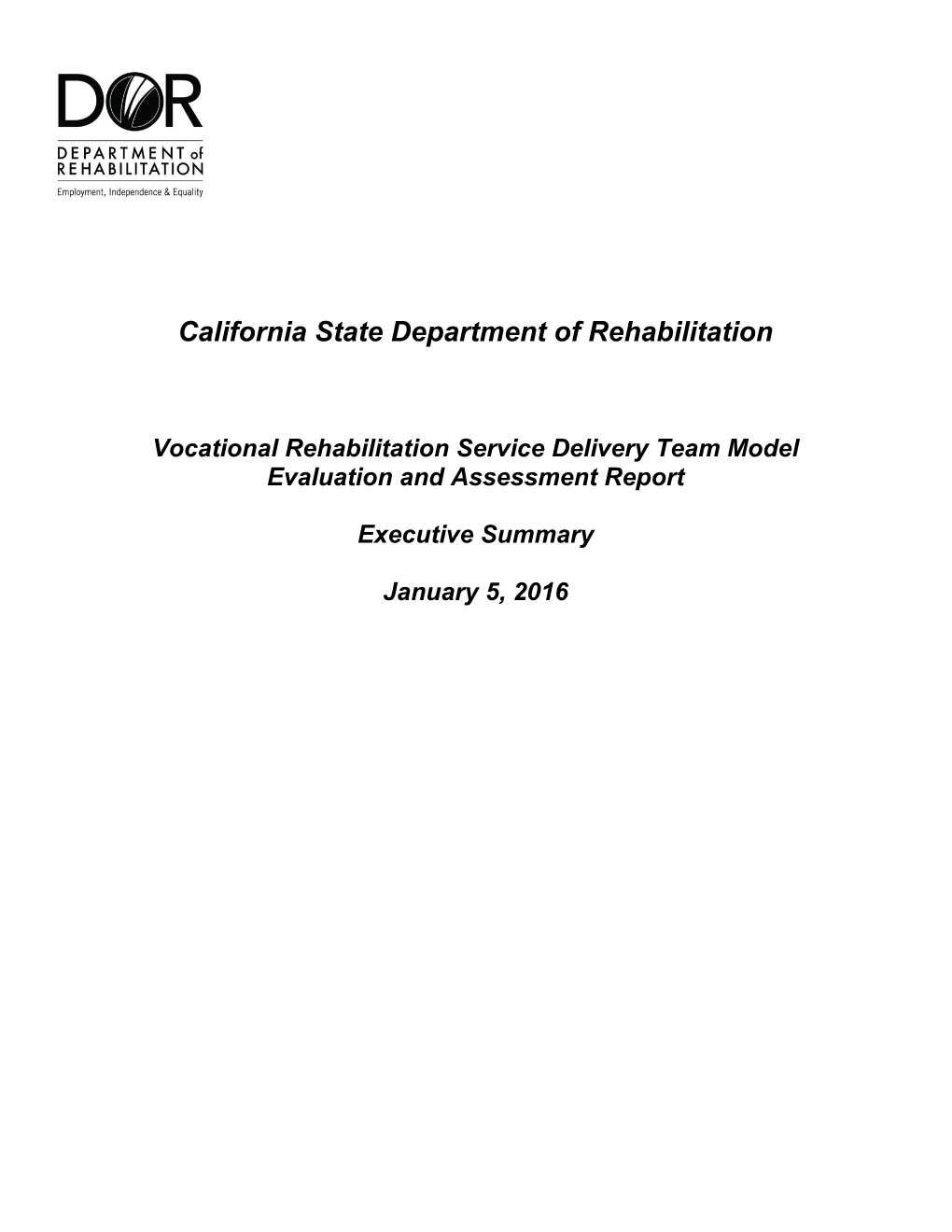 California State Department of Rehabilitation