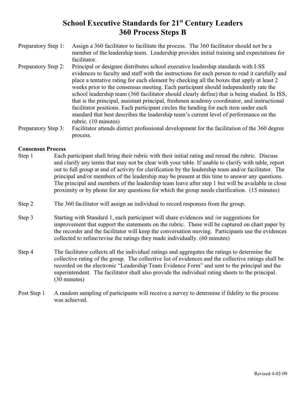 School Executive Standards for 21St Century Leaders