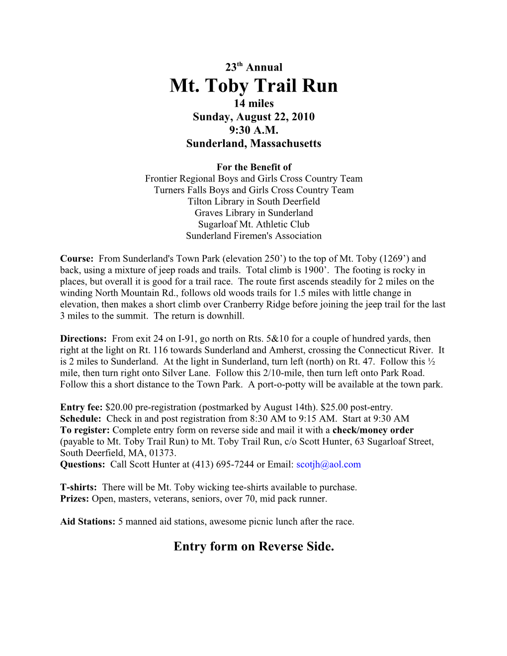 Mt. Toby Trail Run