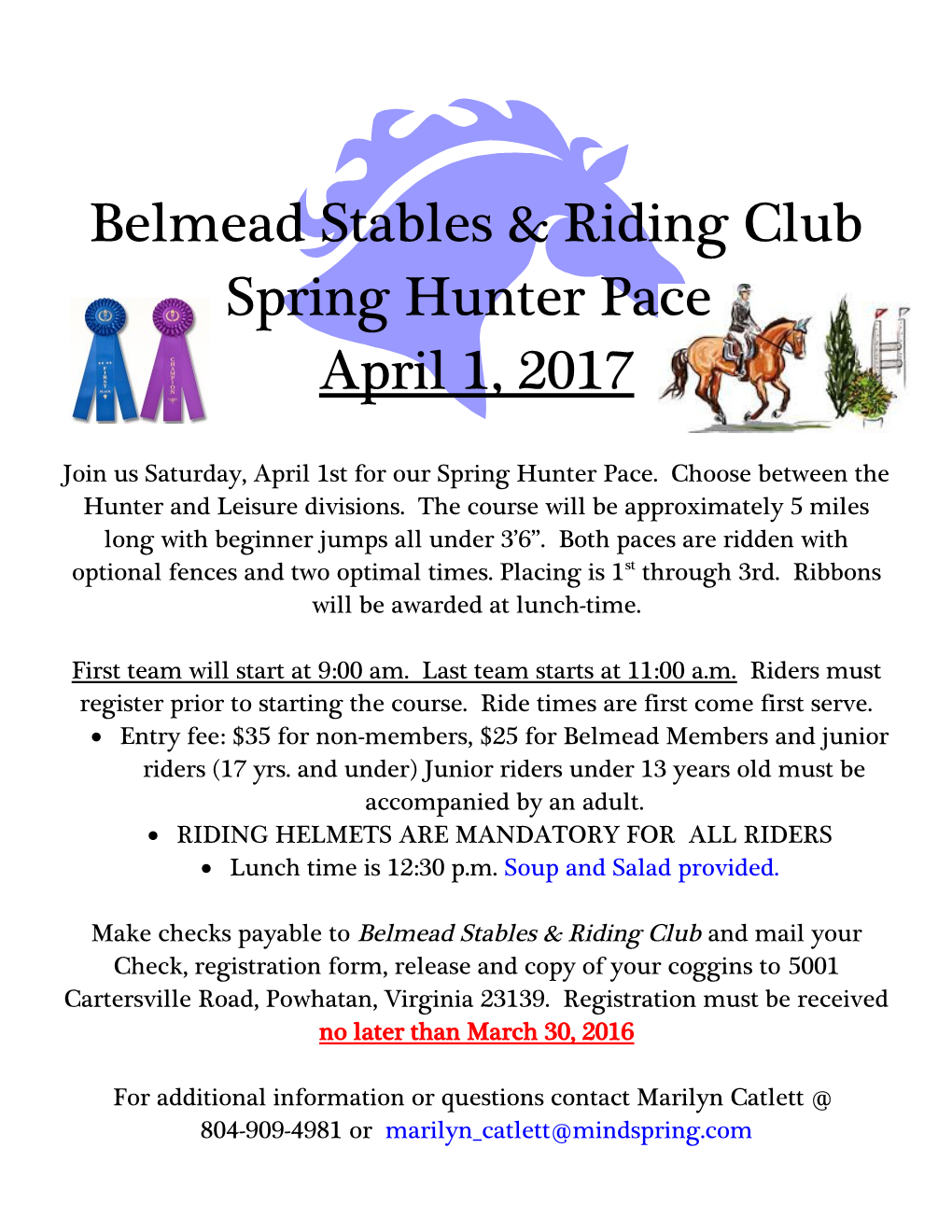 Belmead Stables & Riding Clubspring Hunter Pace
