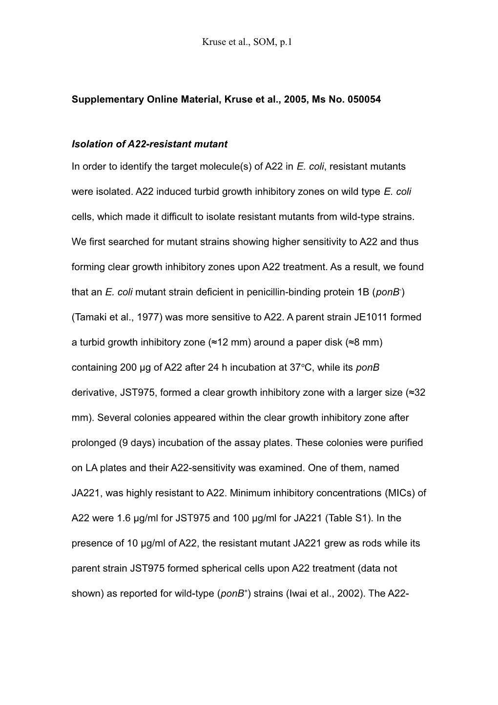 Bactinin, a Bacterial Actin-Like Protein Mreb Inhibitor