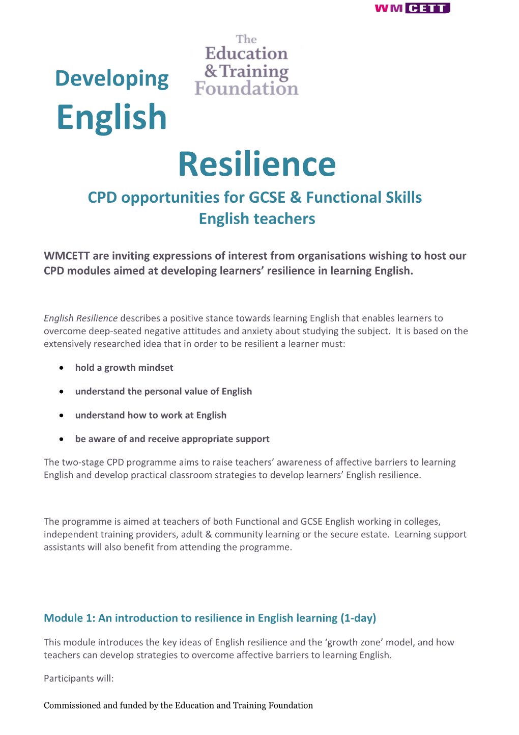CPD Opportunities for GCSE & Functional Skills