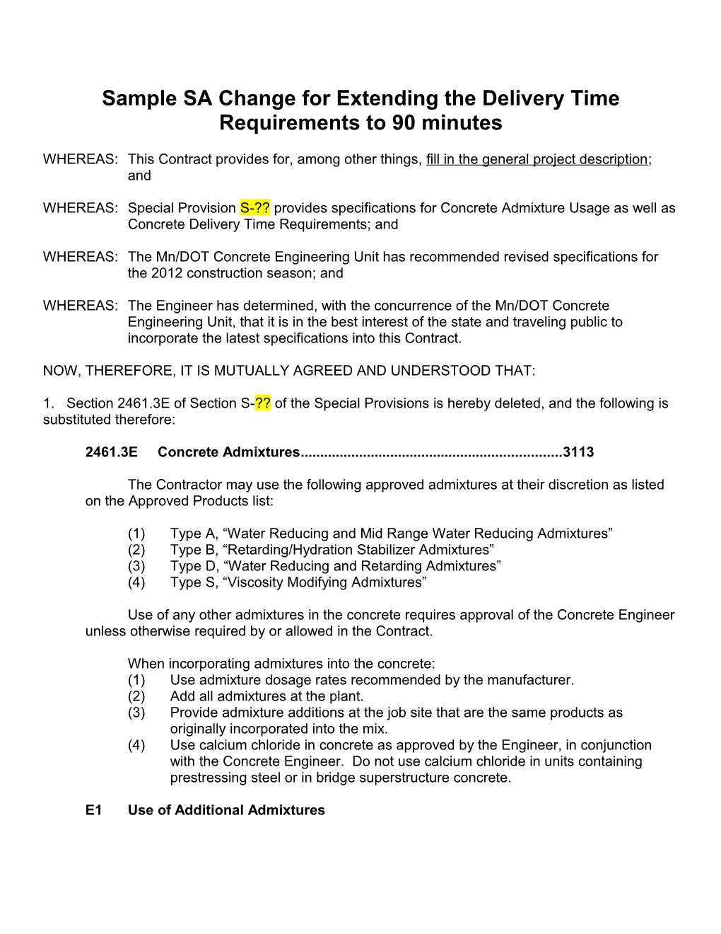 Basic Supplemental Agreement