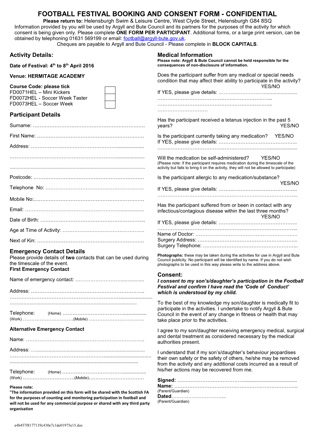 Stramash Consent Form- Confidential