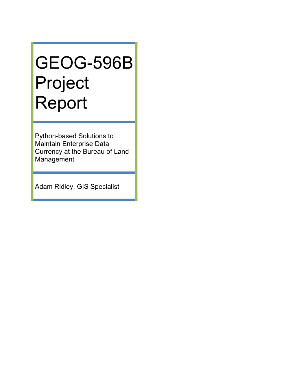 GEOG-596B Project Report