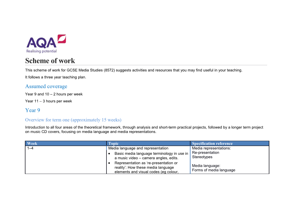 It Follows a Three Year Teaching Plan