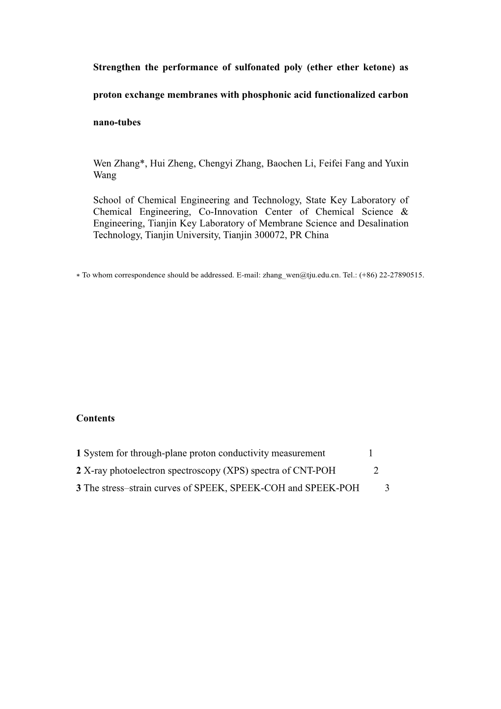 Strengthen the Performance of Sulfonated Poly (Ether Ether Ketone) As Proton Exchange