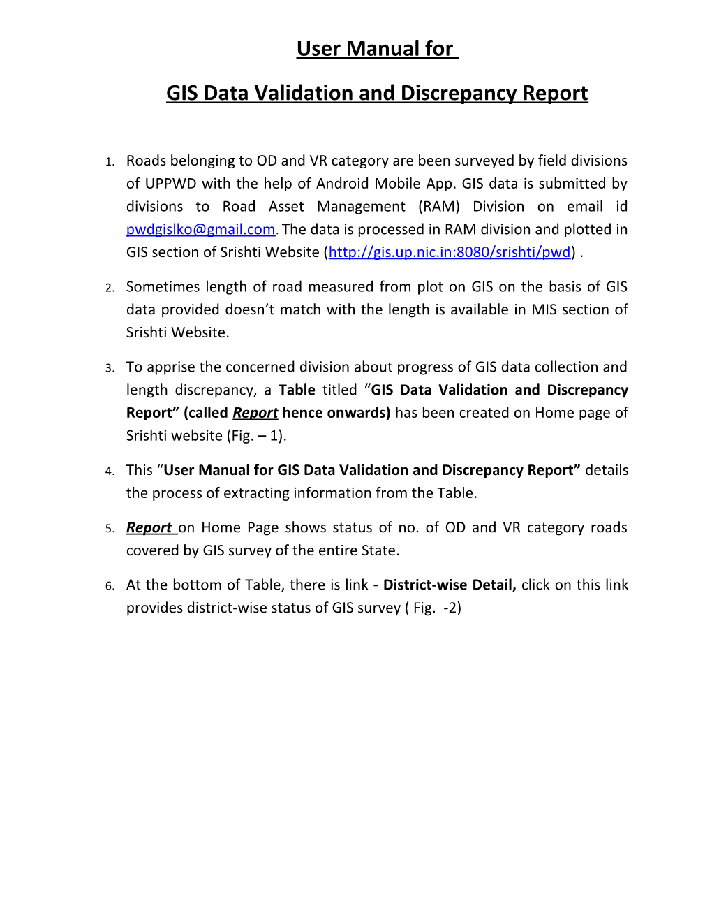 GIS Data Validation and Discrepancy Report