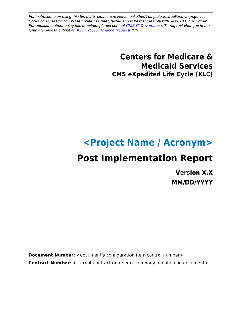 Post Implementation Report