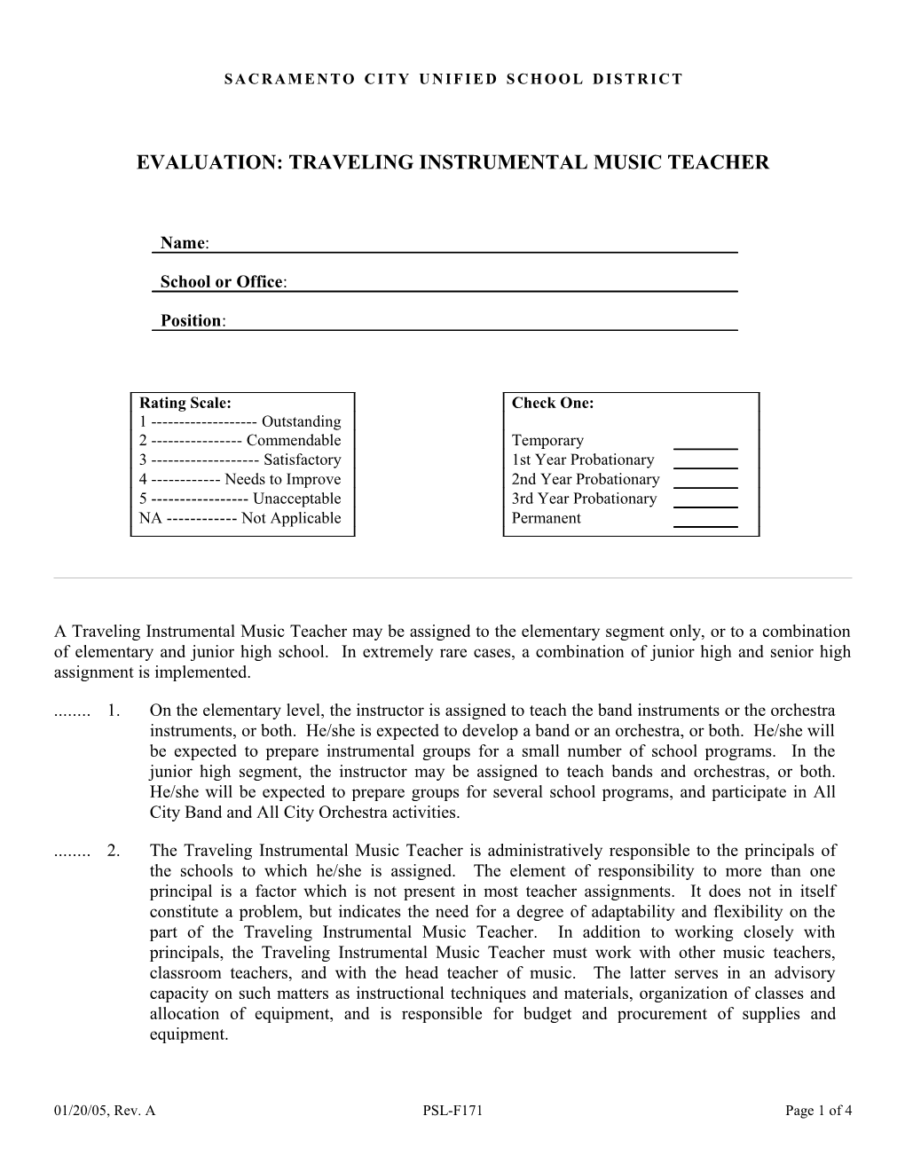 Traveling Instrumental Music Teacher