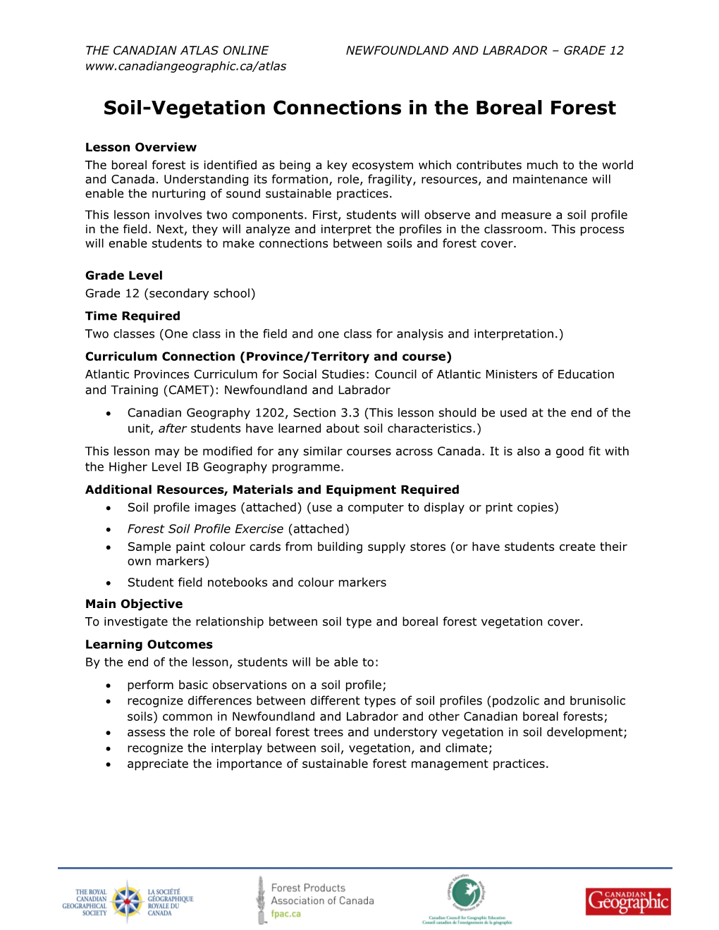 Soil-Vegetation Connections in the Boreal Forest