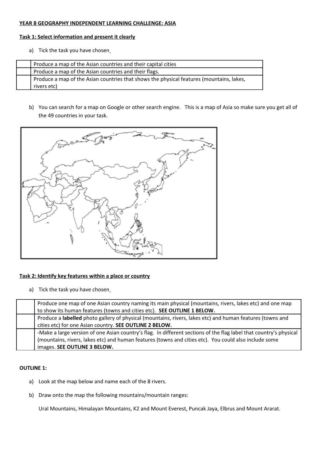 Task 1: Select Information and Present It Clearly