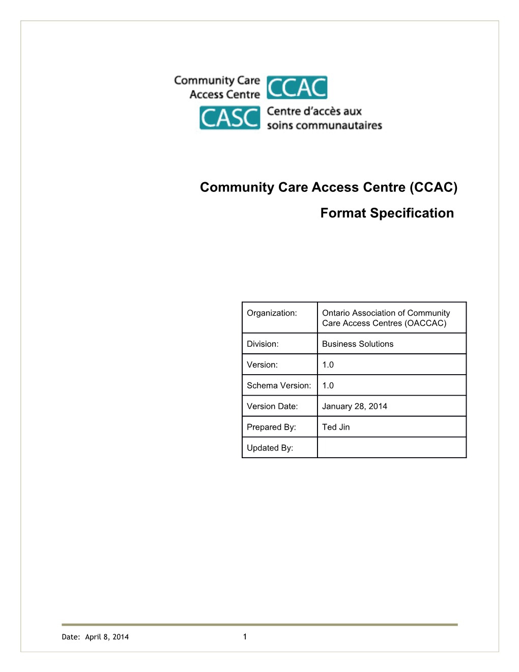 Get CCAC Depot Request Response Format Specification