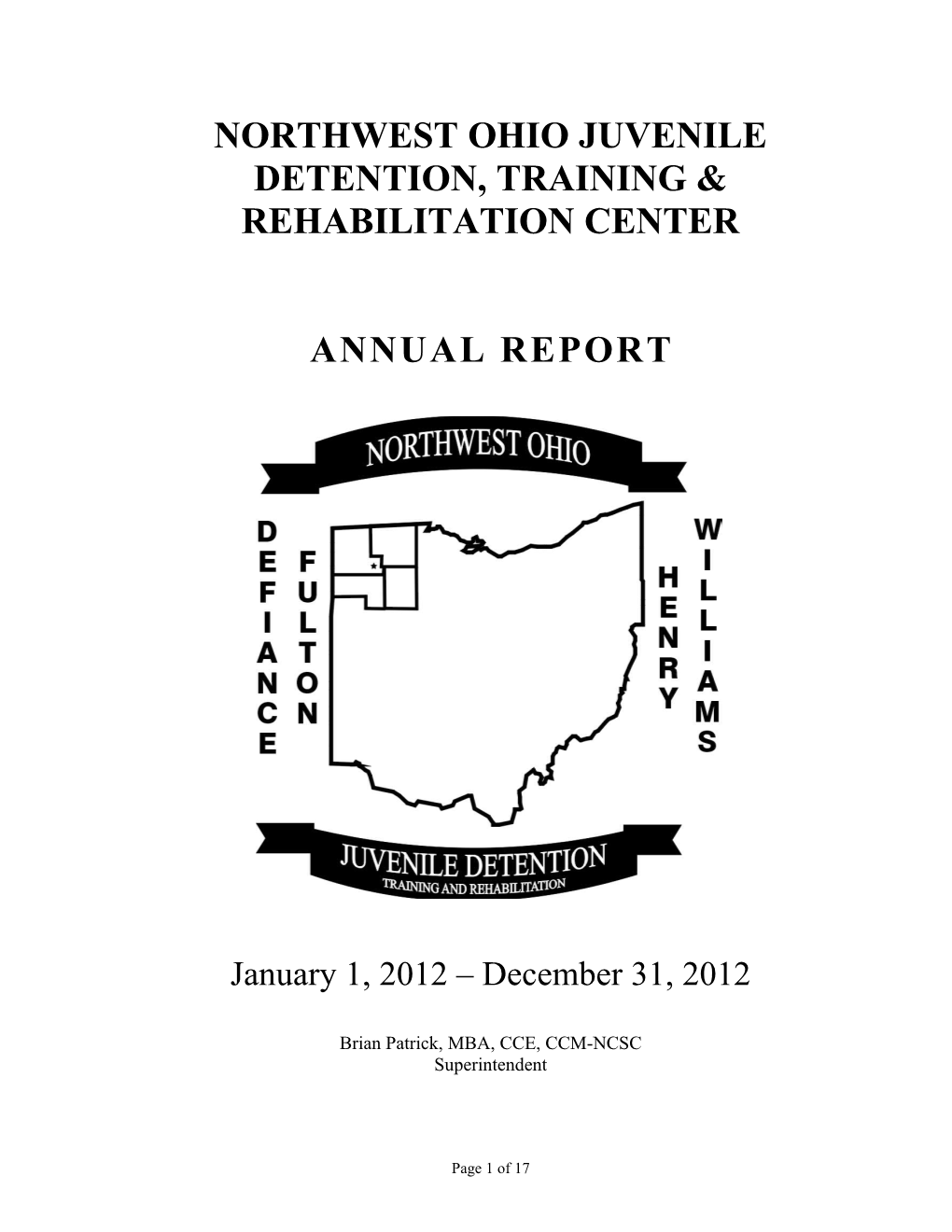 Northwest Ohio Juvenile Detention, Training & Rehabilitation Center