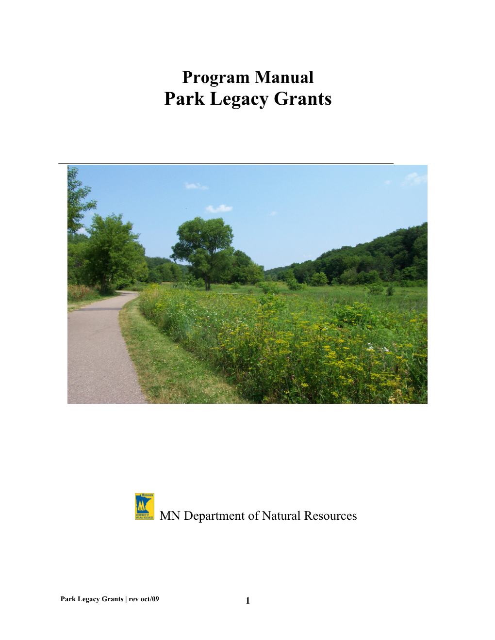 Regional Park Legacy Program Manual