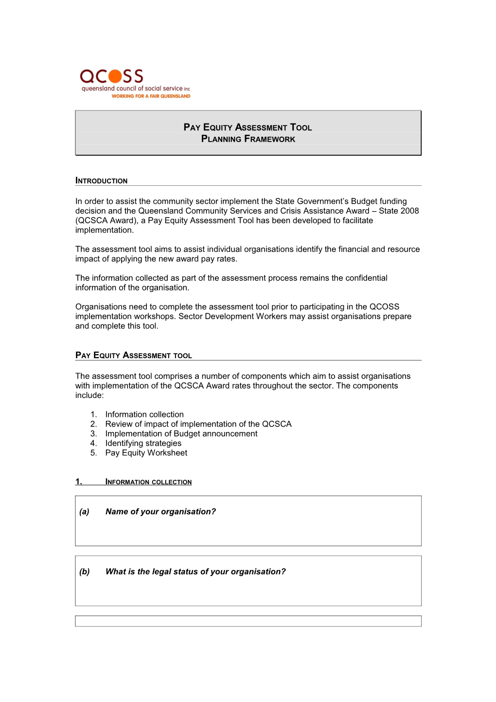 Pay Equity Assessment Tool