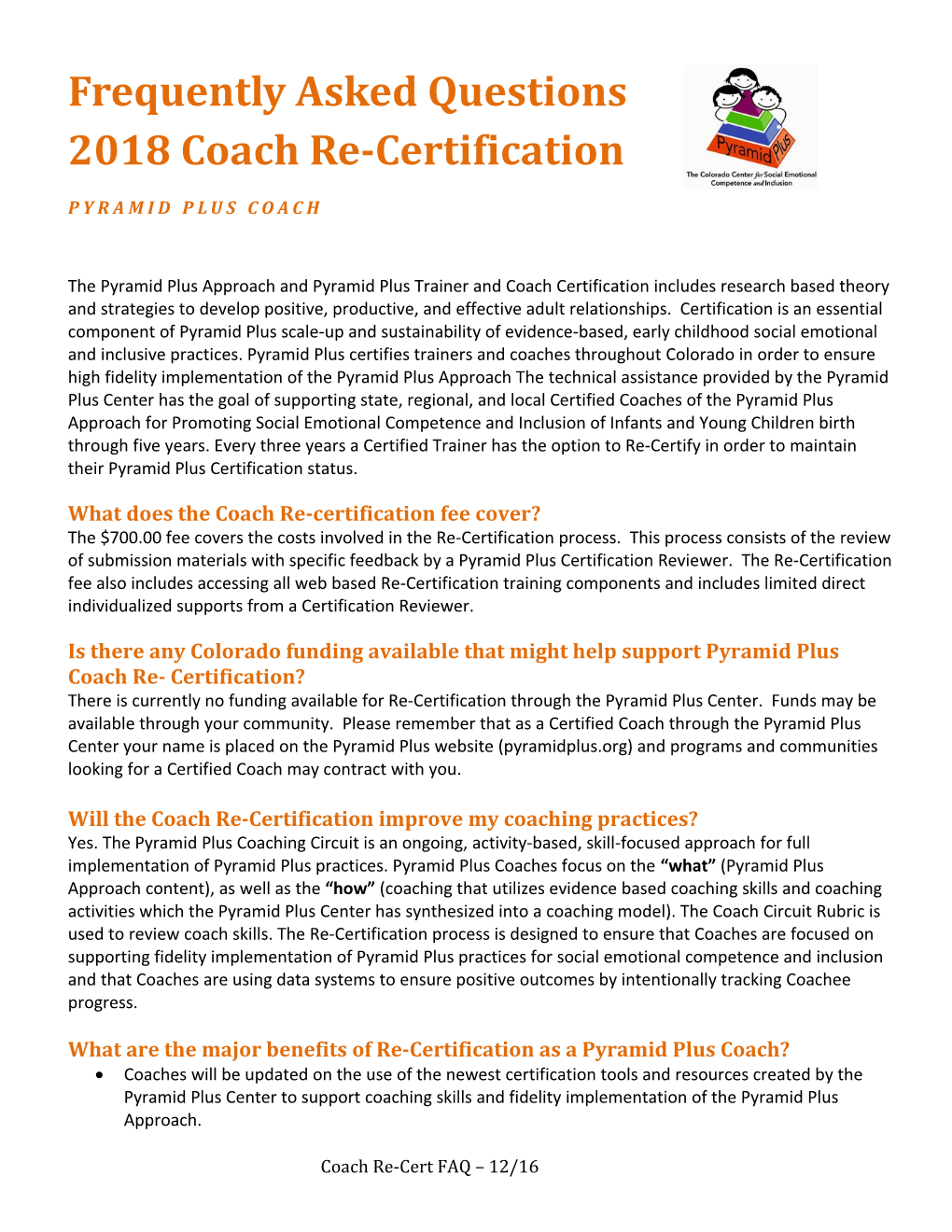What Does the Coach Re-Certification Fee Cover?