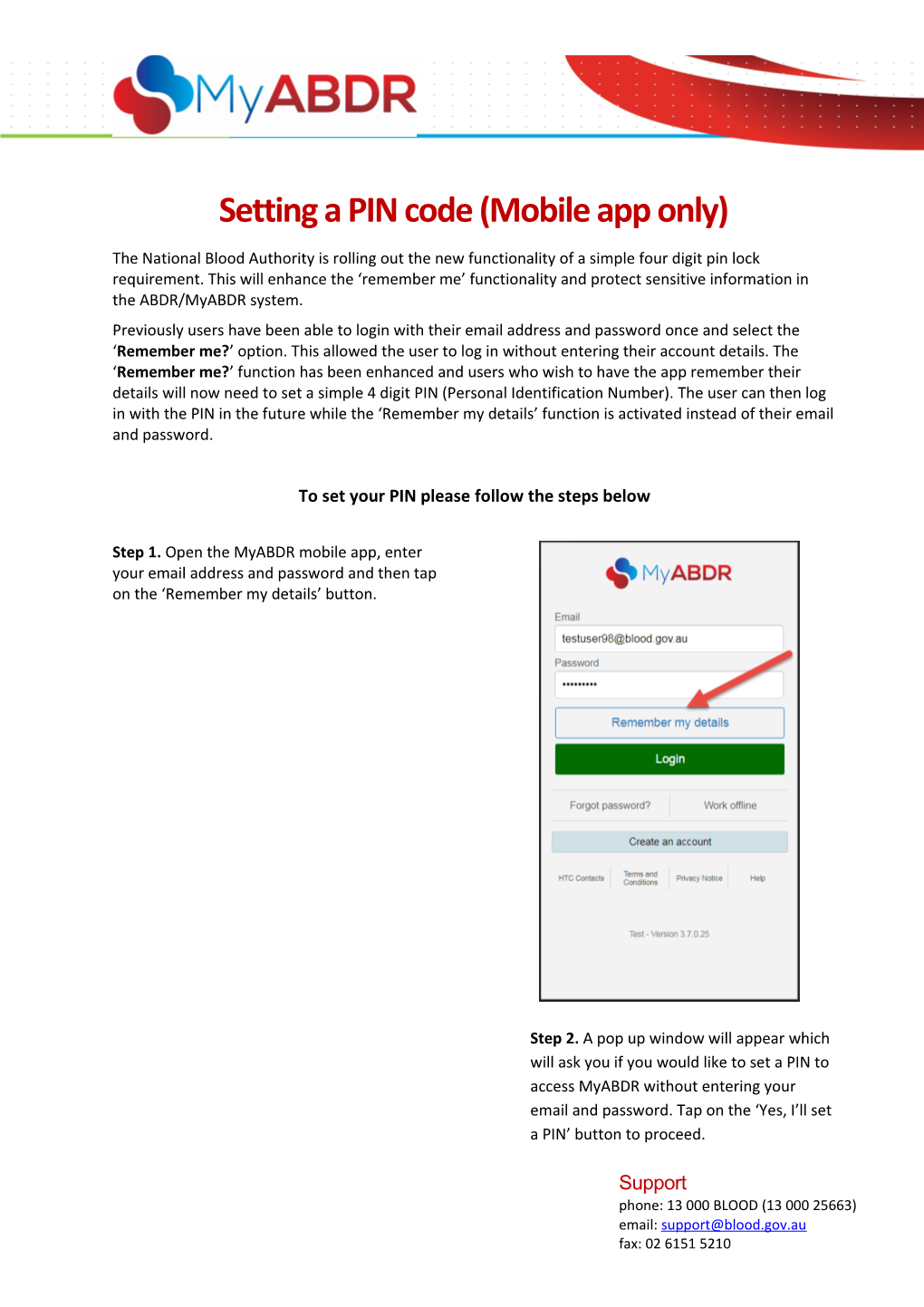 Setting a PIN Code (Mobile App Only)