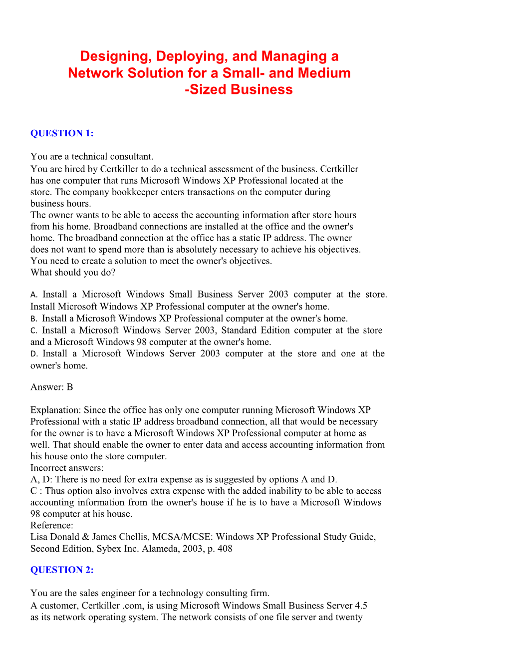 Designing, Deploying, and Managing A