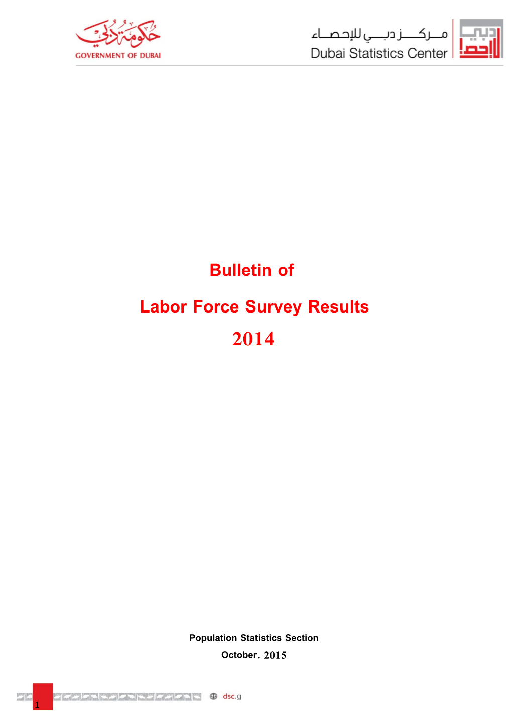 Bulletin of Labor Force Survey Results