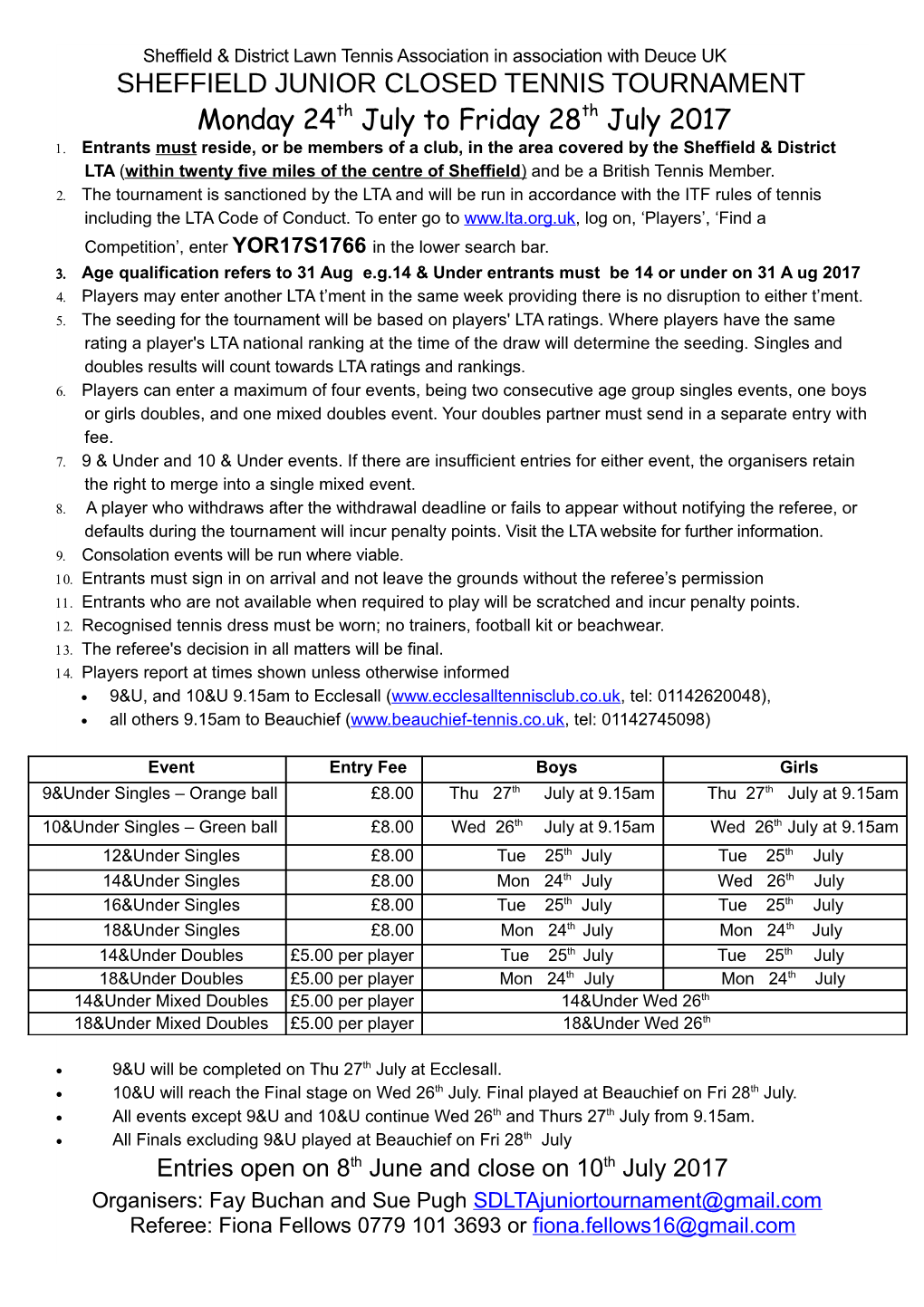 Sheffield & District Lawn Tennis Association