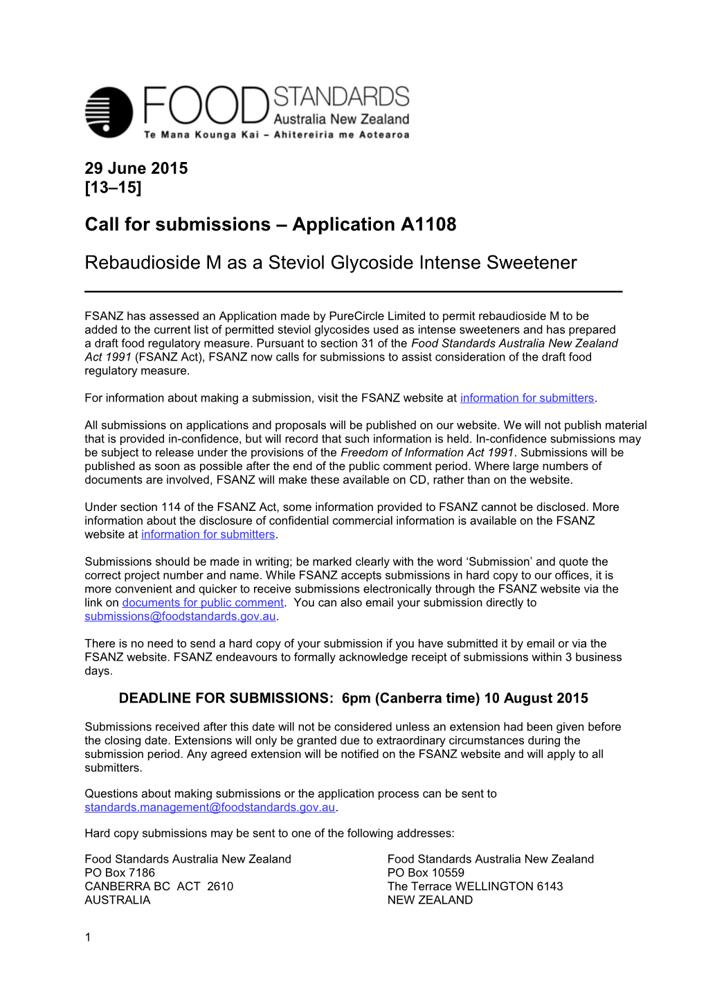 Callforsubmissions Application A1108