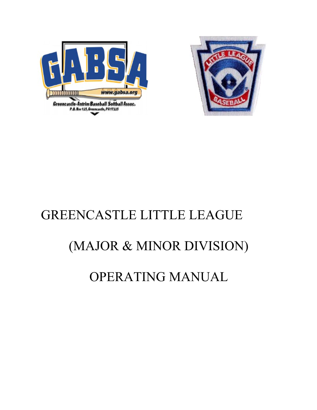 Greencastle Little League Operating Manual