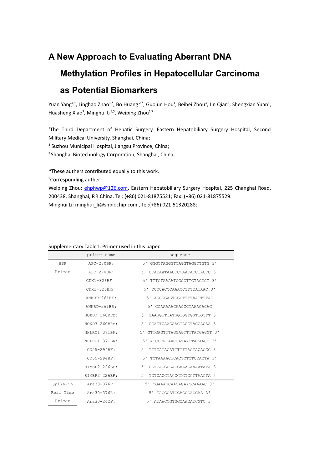 A New Approach to Evaluating Aberrant DNA Methylation Profilesin Hepatocellular Carcinomaas