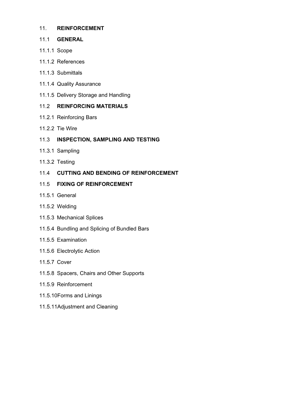 11.1.5Delivery Storage and Handling