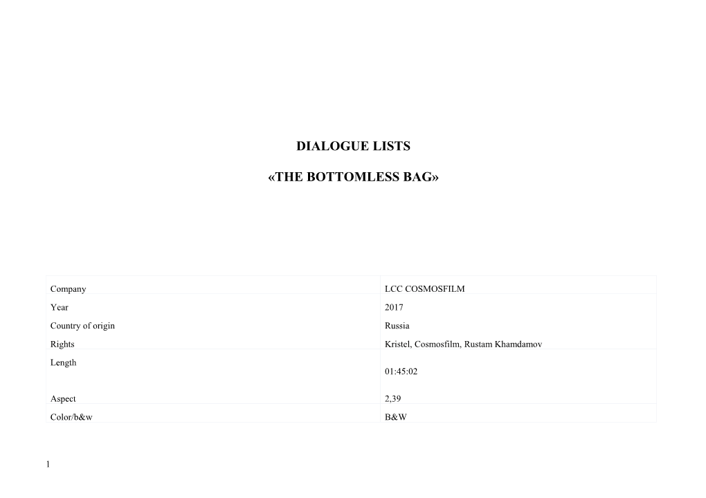 The Bottomless Bag