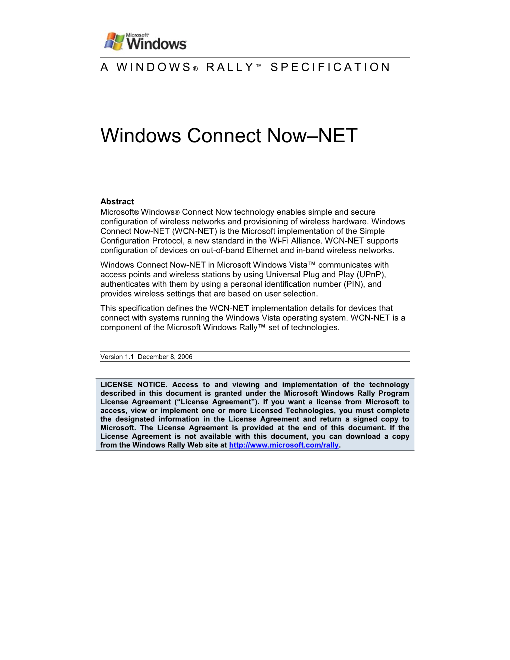 Windows Connect Now NET