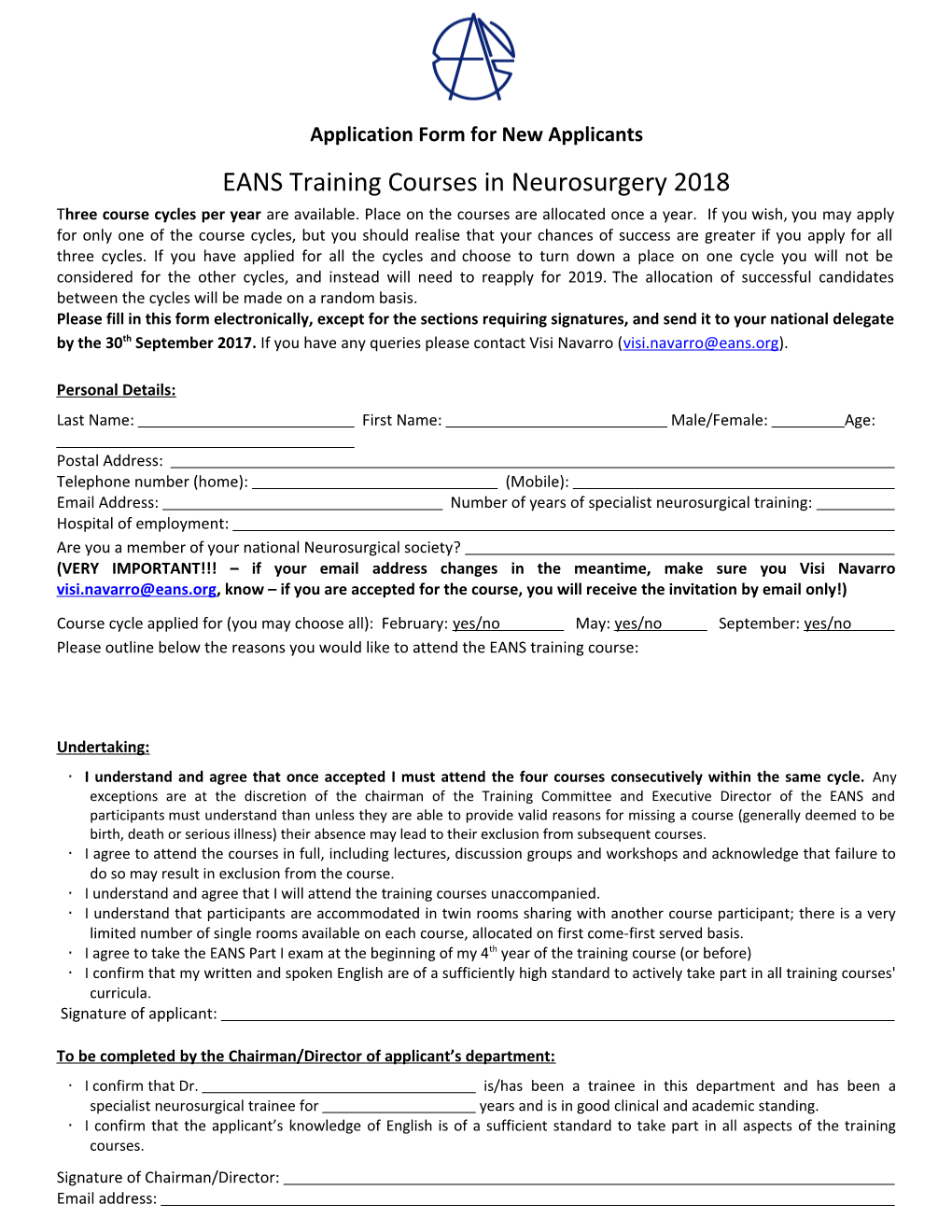 EANS Training Course in Neurosurgery