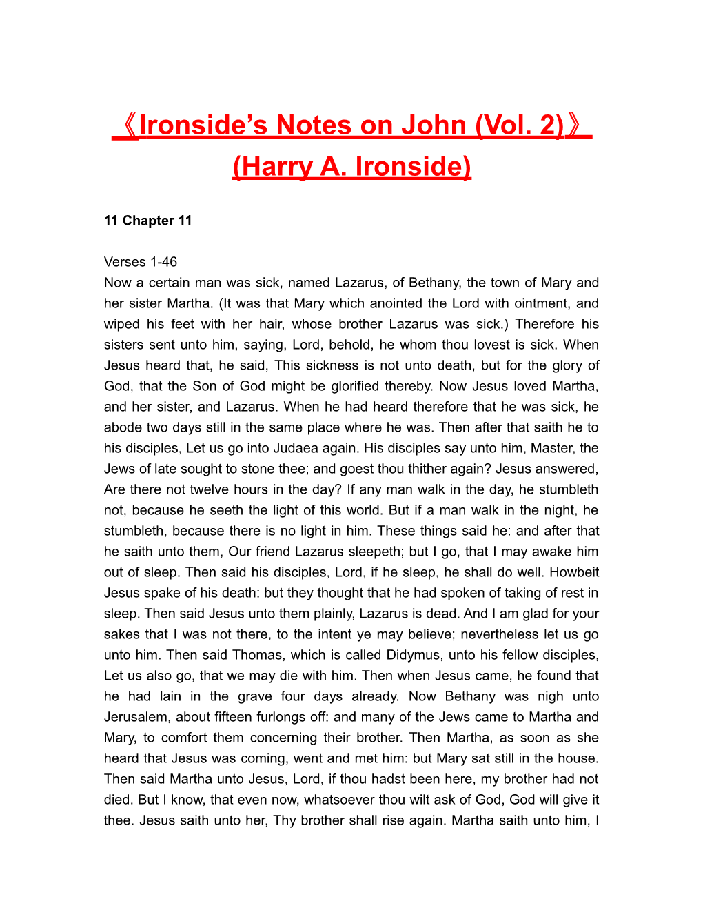 Ironside S Notes on John (Vol. 2) (Harry A. Ironside)