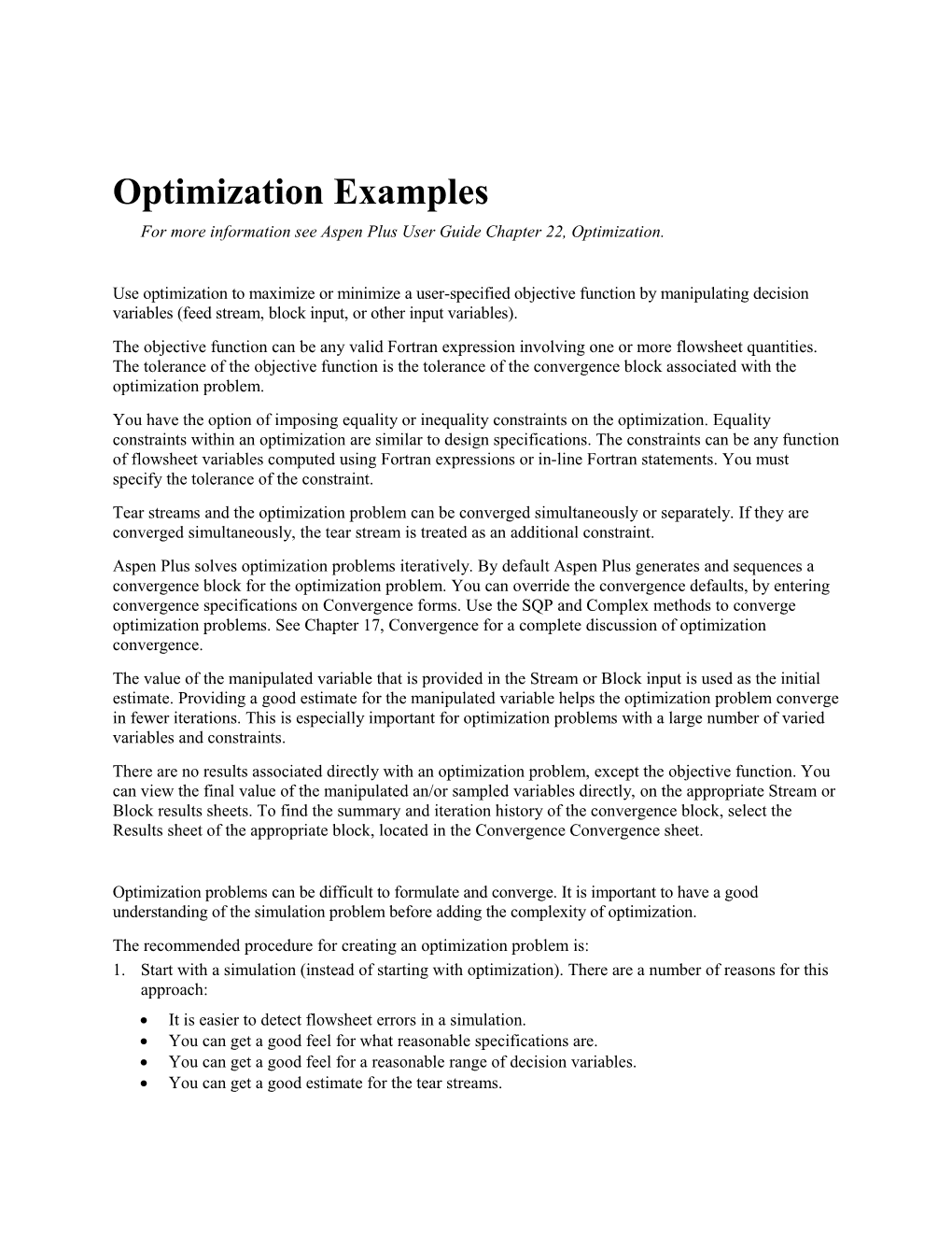 Optimization Examples