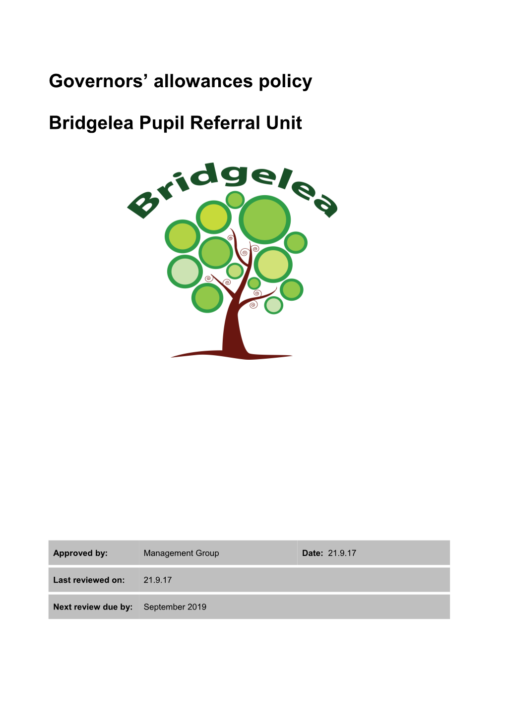 Bridgelea Pupil Referral Unit