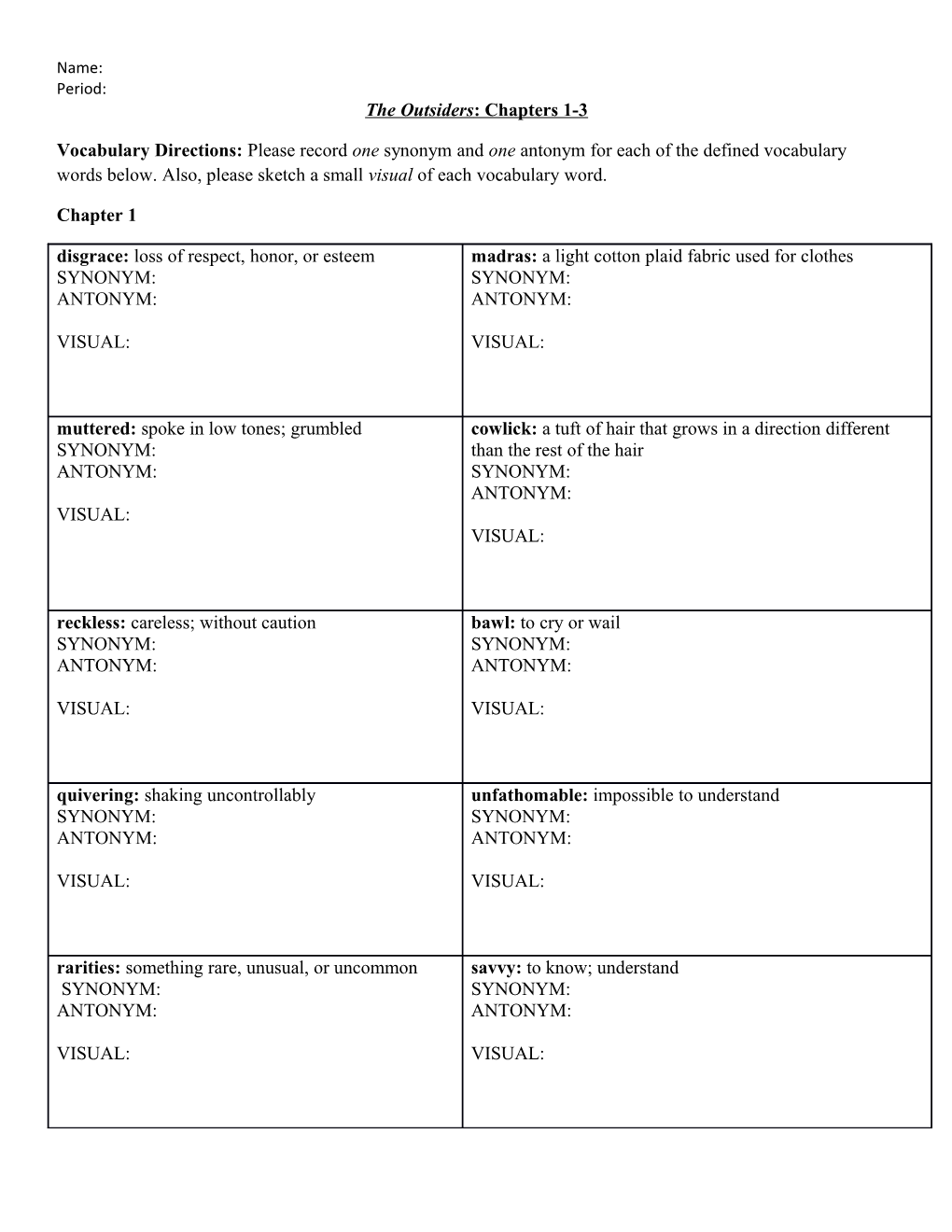 Chapters 1-3 Notes on Plot and Summarizing