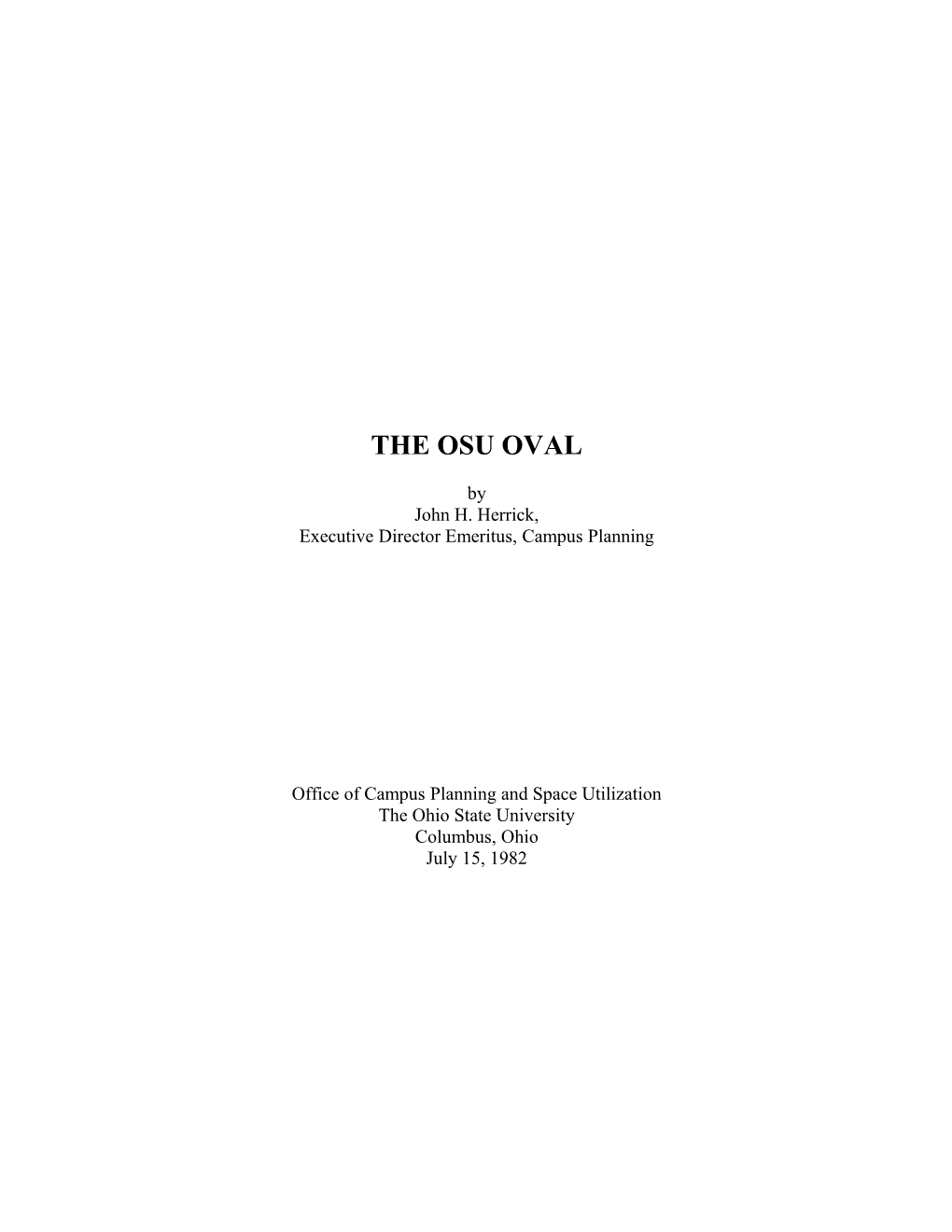 The OSU Oval