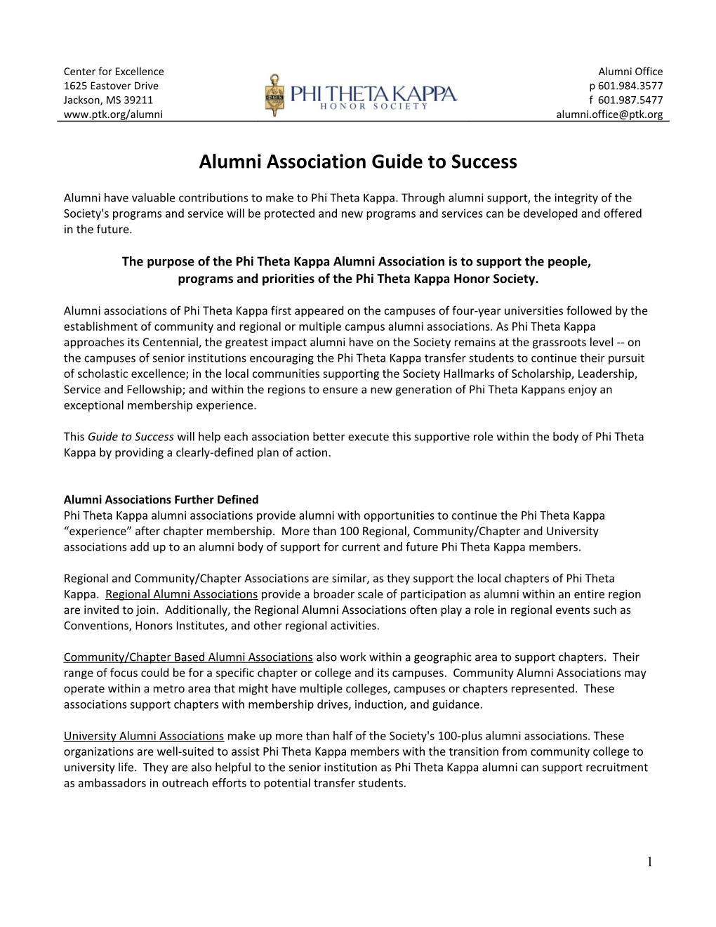 Alumni Association Guide to Success