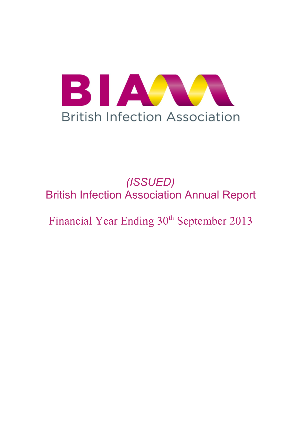 British Infection Association Annual Report