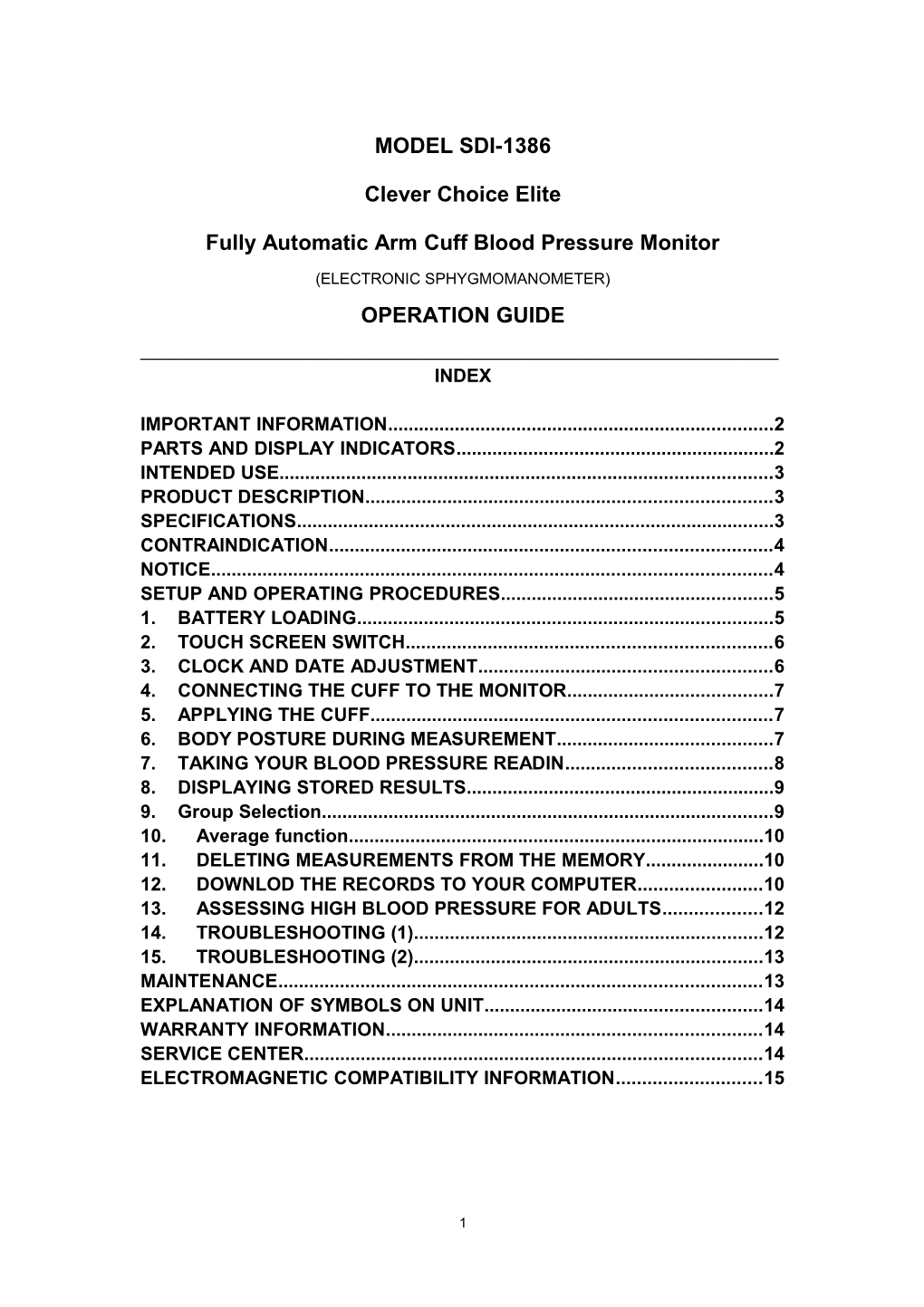 Fully Automatic Arm Cuff Blood Pressure Monitor