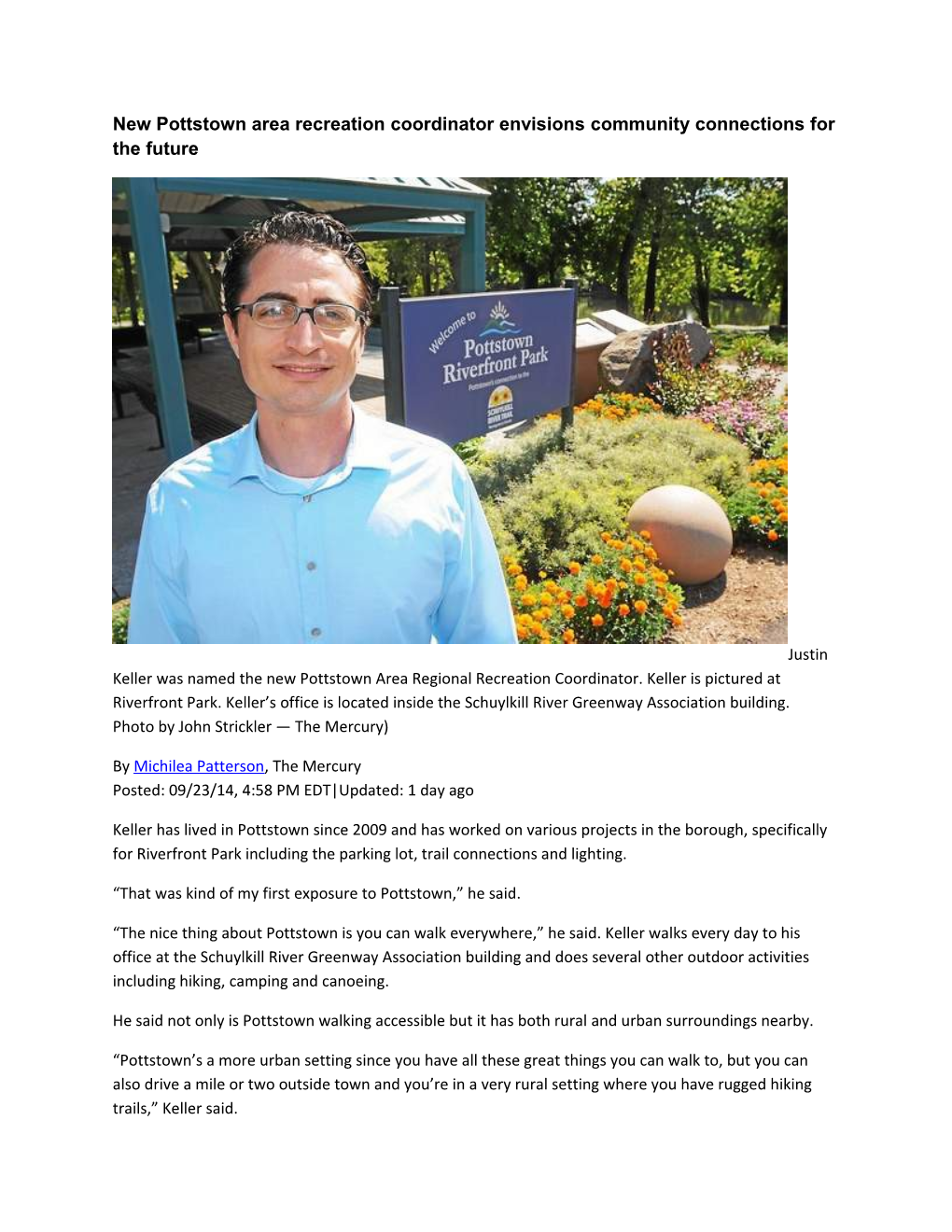 New Pottstown Area Recreation Coordinator Envisions Community Connections for the Future