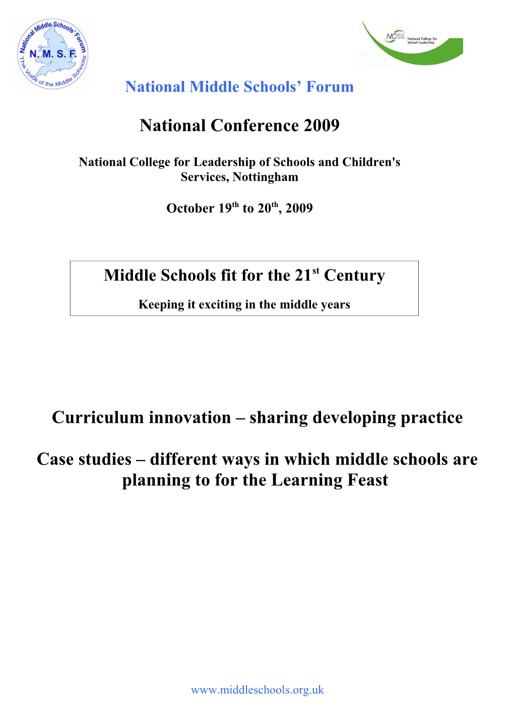 Curriculum Innovation Sharing Developing Practice