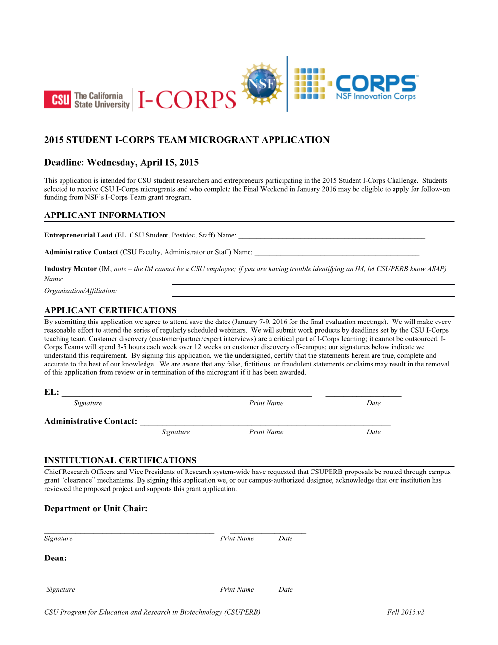 2015Studenti-Corps Teammicrogrant Application