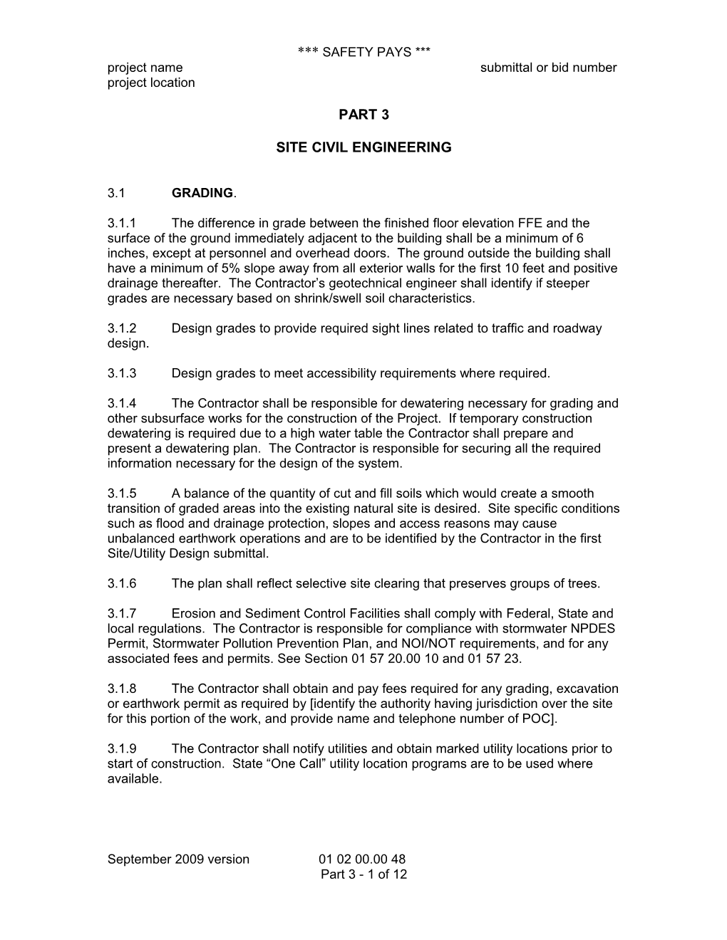 Part 4 Site/Civil Design and Construction Requirements