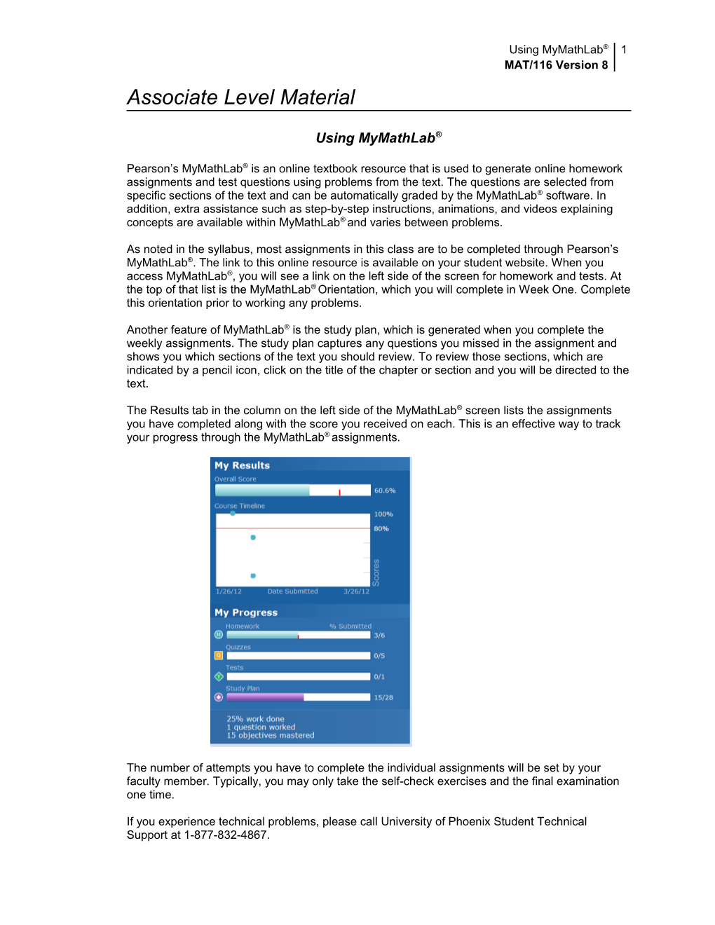 Using Mymathlab UOPX Material