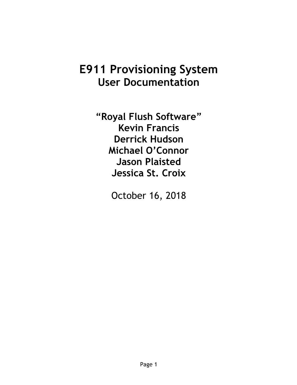 E911 Provisioning System