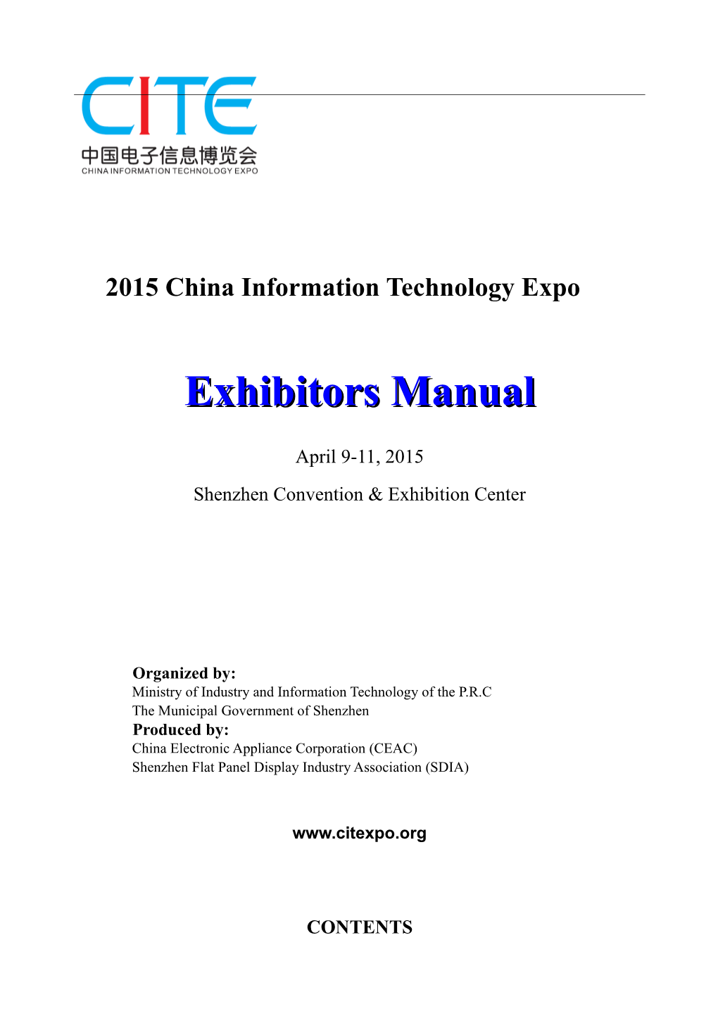 CEF Exhibitor Manual