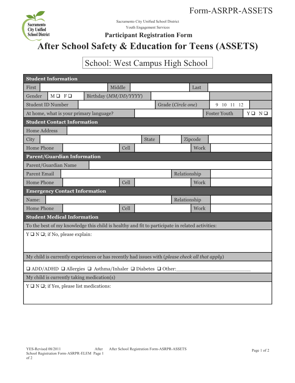 After School Safety & Education for Teens (ASSETS)