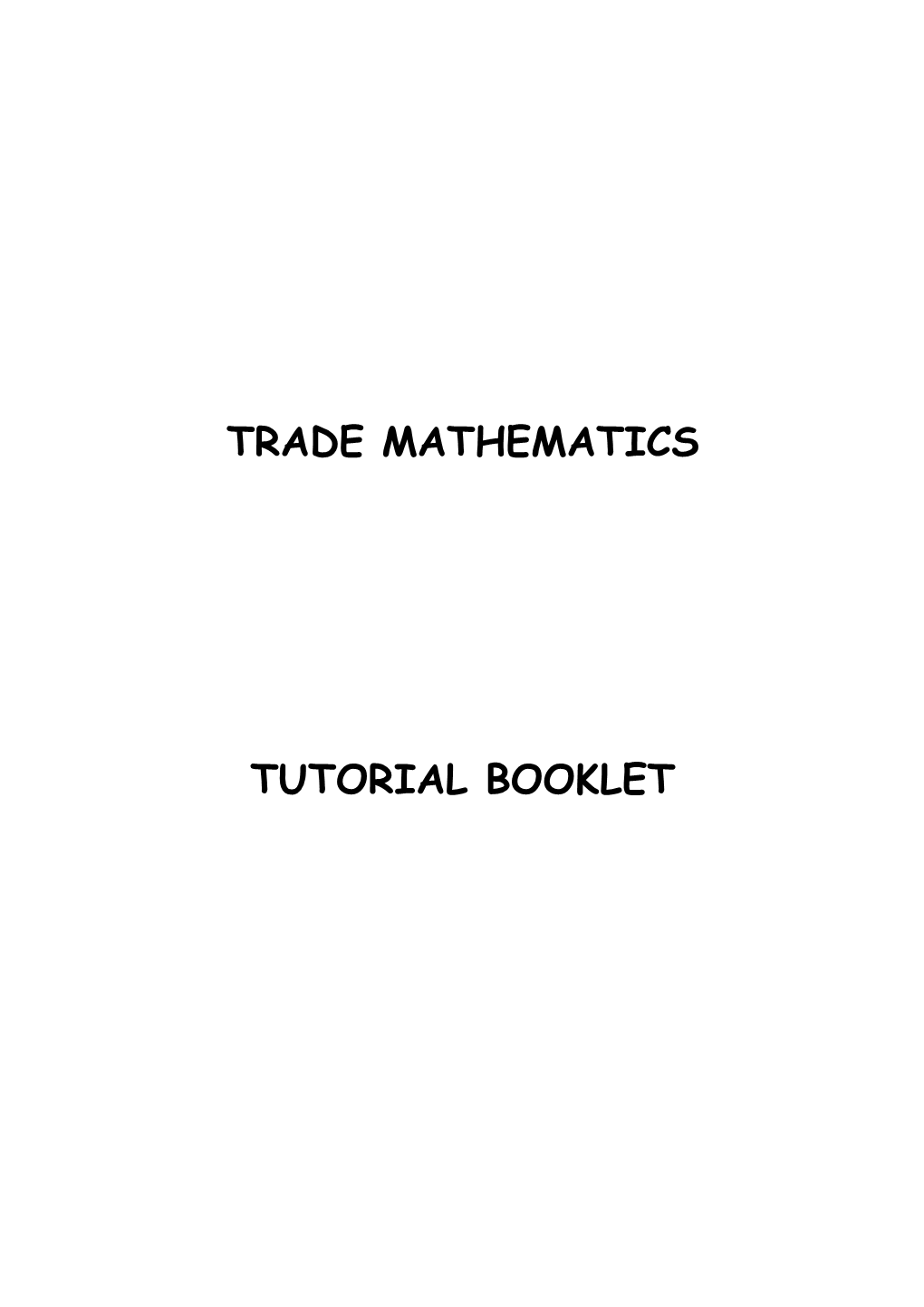 Trade Mathematics